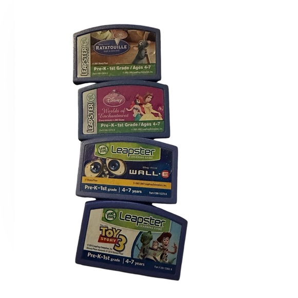 Leapster Pre K-1st Grade Disney Princesses, Ratatouille, ToyStory, WallE-4 games - Picture 2 of 6